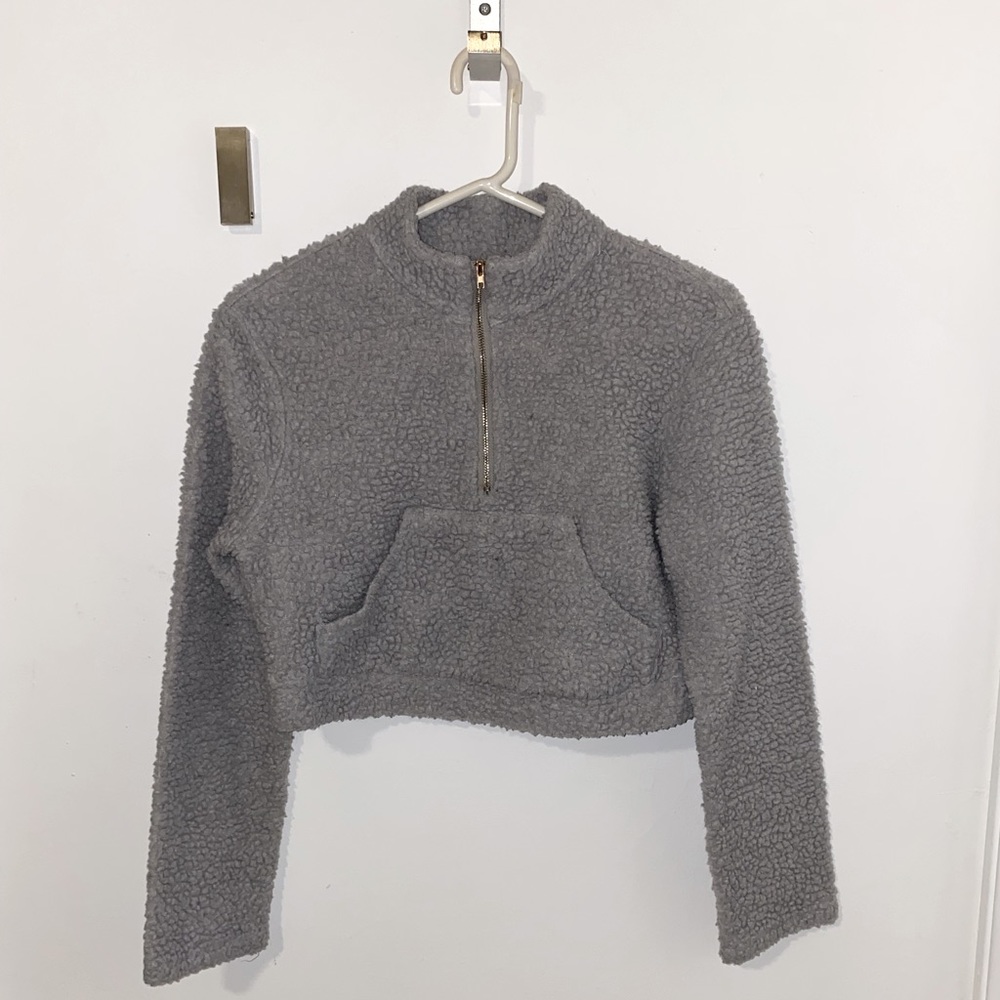 Gray Cropped Sweater